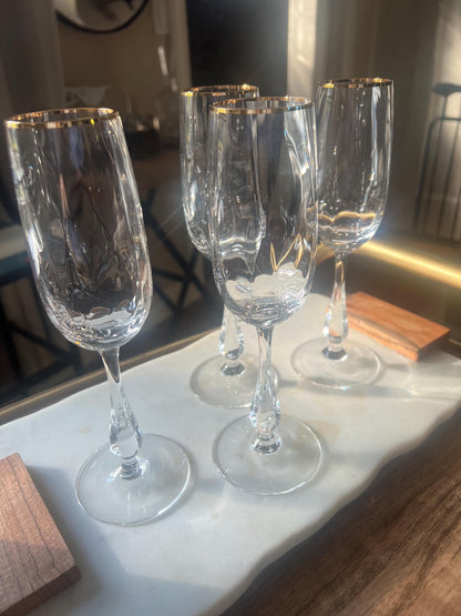 Vintage Champagne Flutes