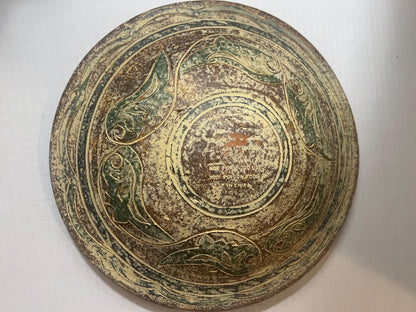 Antiqued Green Gold Leaf, Rustic Display catch all