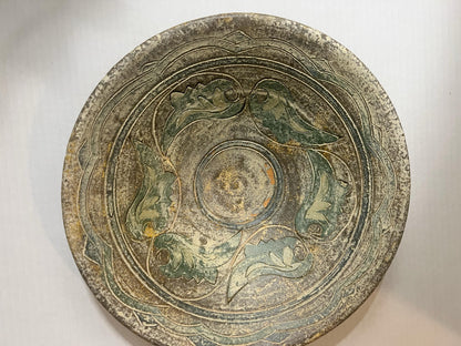 Antiqued Green Gold Leaf, Rustic Display catch all