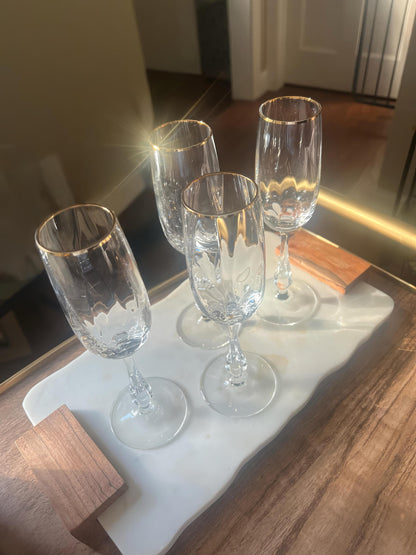 Vintage Champagne Flutes