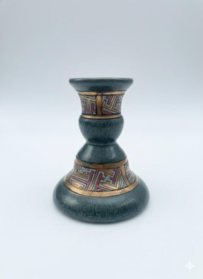 Hand-Painted Middle Eastern Ceramic Candle Holder