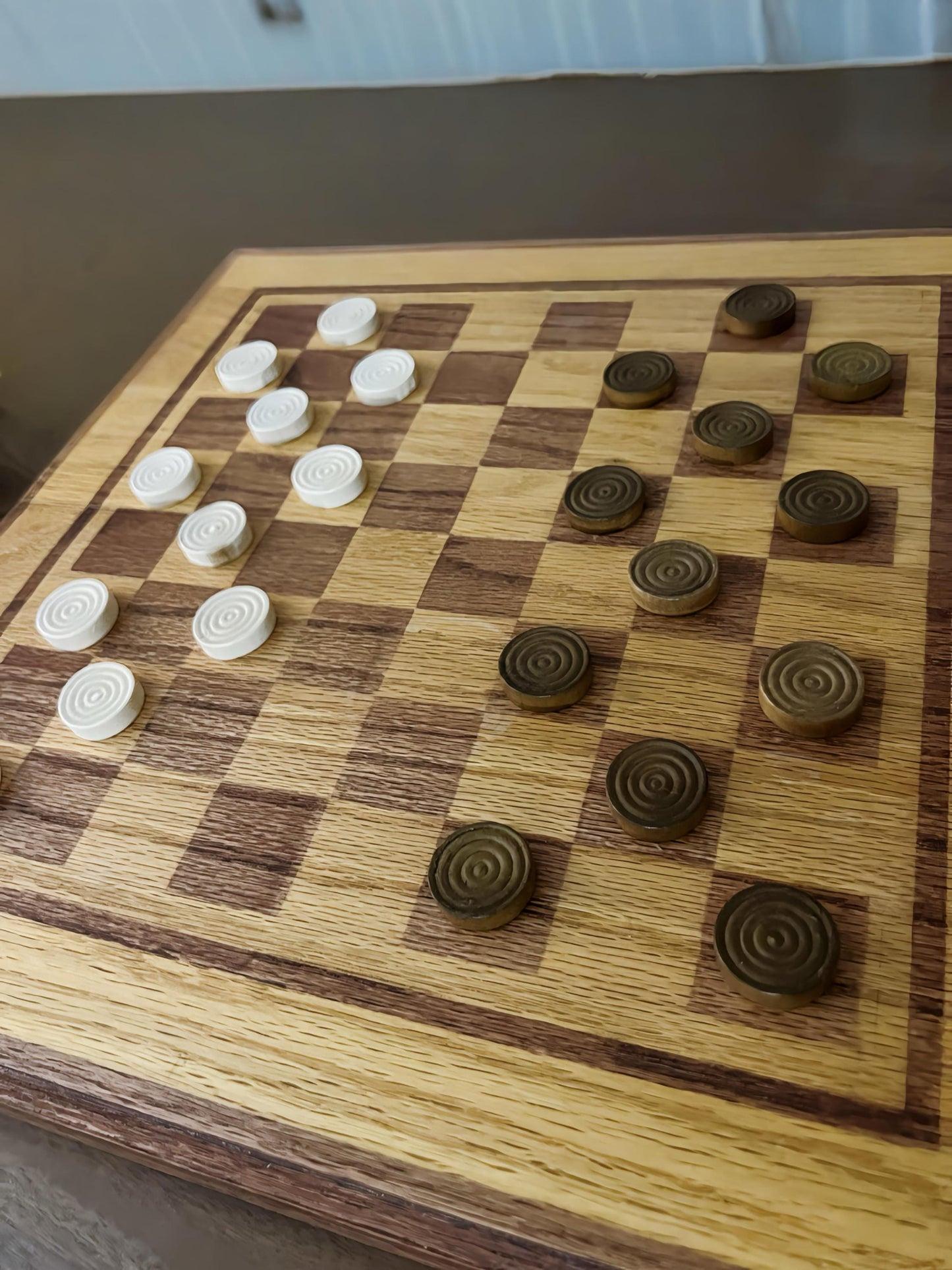 Wooden Chess and Checkers Set